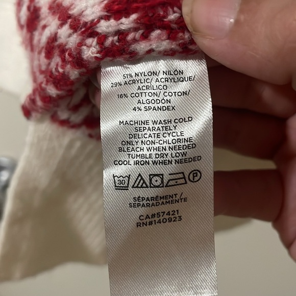 LOFT Snowflake Fair Isle Tunic Sweater Size M - Picture 9 of 10